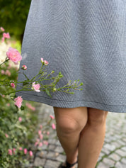 Jacquardjersey "Mailand" Längsgestreift Baumwolle 150g/m² Schwarz