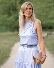 Micro-Modaljersey aus 100% MicroModal 140g/m² Hellblau