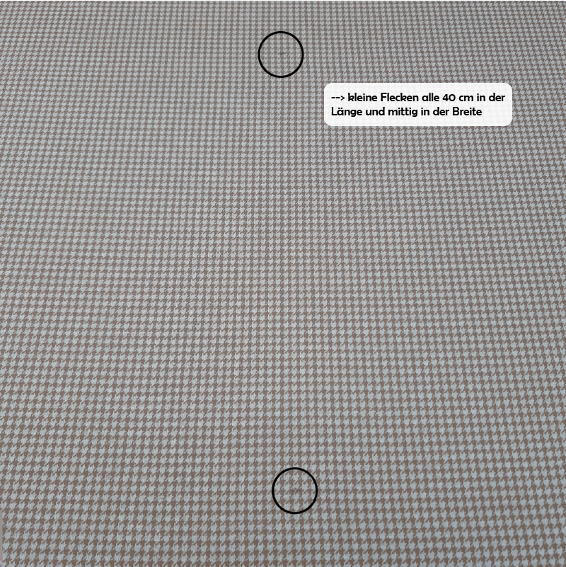 Reststücke - Jacquardjersey "Hahnentritt" Baumwolle Sand