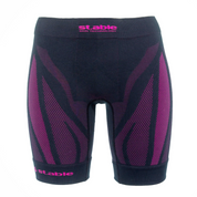 st.able Patrona - Damen Kompressions-Shorts - schwarz-lila