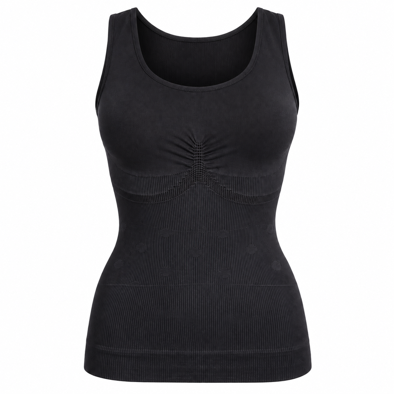 Schwarzes Silhouettea Shapewear-Top für Damen, Frontansicht