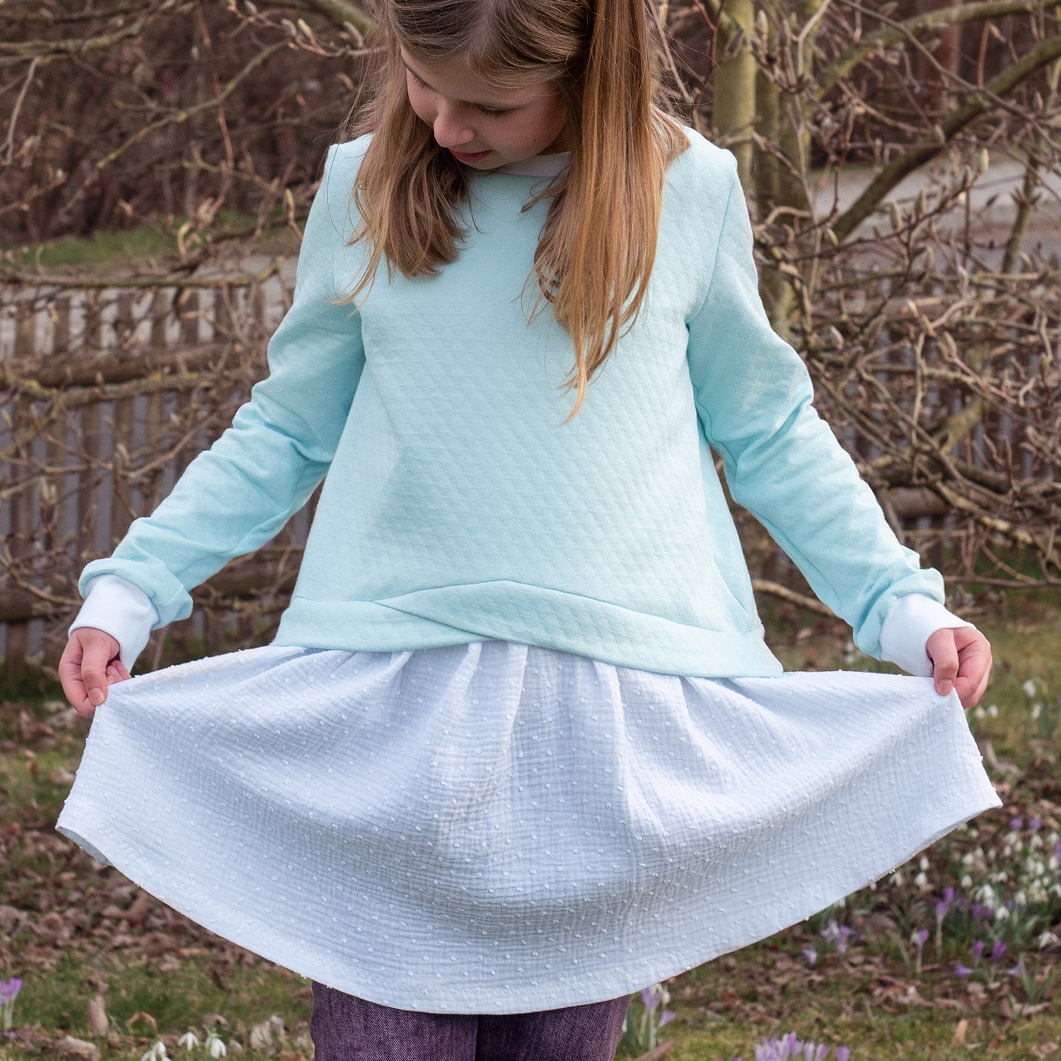 Feinripp Jacquard Steppkaro 260g/m² Rosa