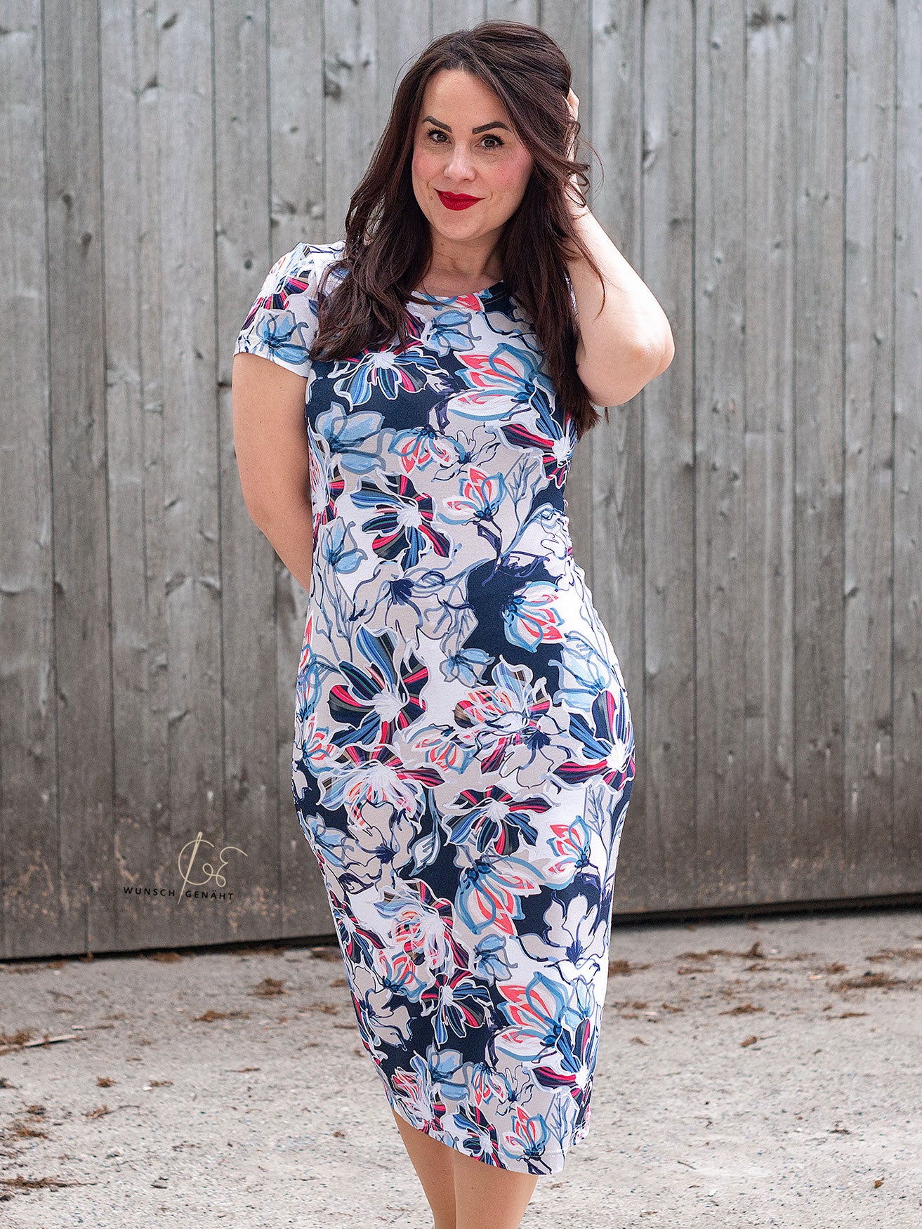 Viskosejersey mit Elasthan 190g/m² bedruckt "Flower Breeze"