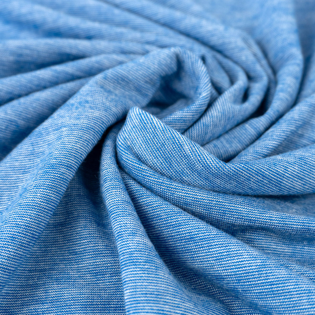 Singlejersey Viskose / Schurwolle 125g/m² Blau meliert