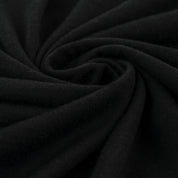 Stoffmuster Singlejersey 100% Schurwolle 150g/m² Schwarz