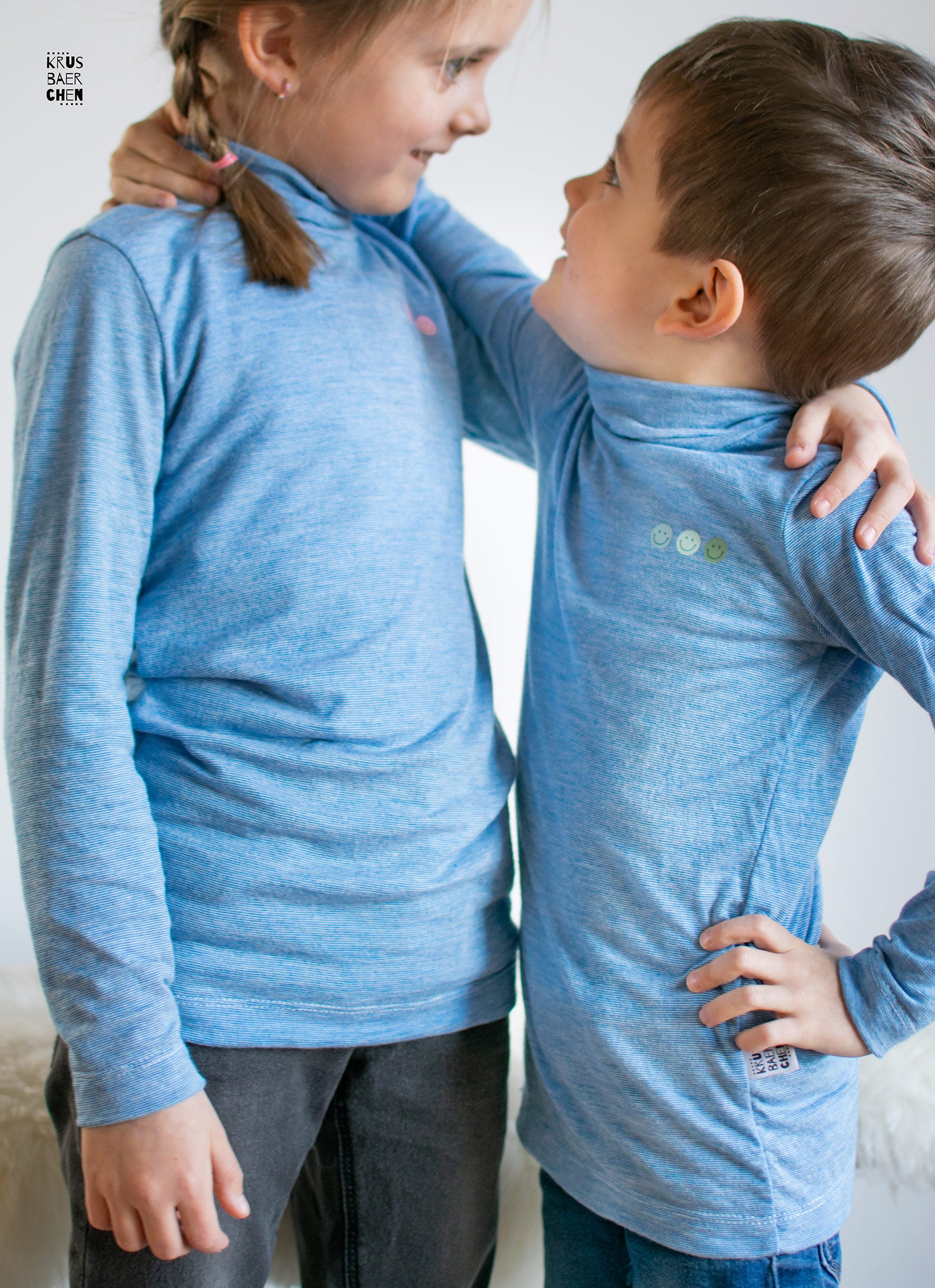 Singlejersey Viskose / Schurwolle 125g/m² Blau meliert