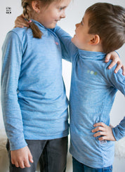 Singlejersey Viskose / Schurwolle 125g/m² Blau meliert